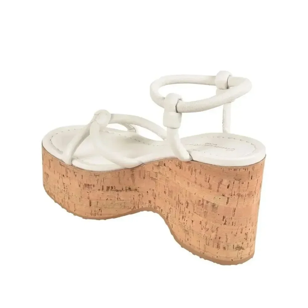 GIANVITO ROSSI Alma knotted leather platform sandals